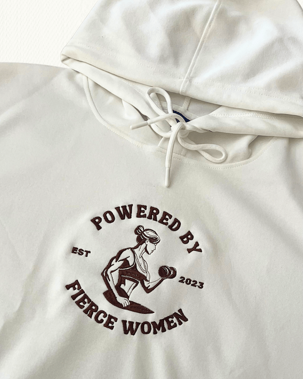 Powered by Fierce Women Embroidered Hoodie