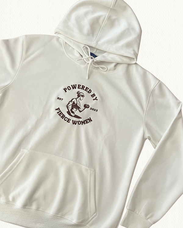 Powered by Fierce Women Embroidered Hoodie